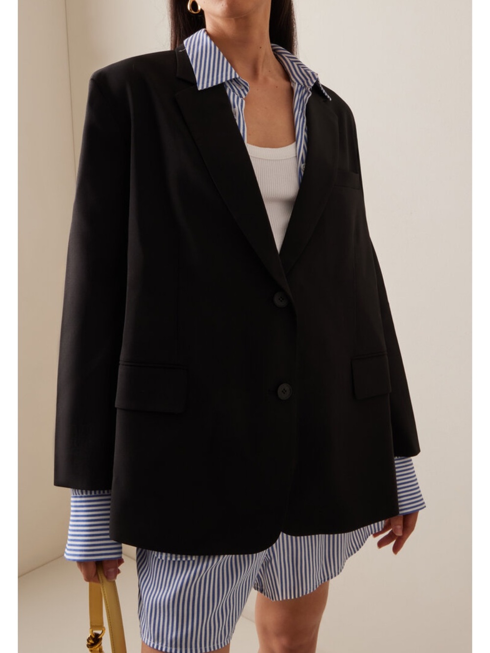 Frankie Shop Bea Black Oversized Blazer